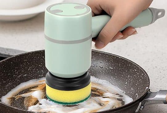 ScrubClean Pro cordless spin scrubber cross-sold at the Chiefs Pan checkout