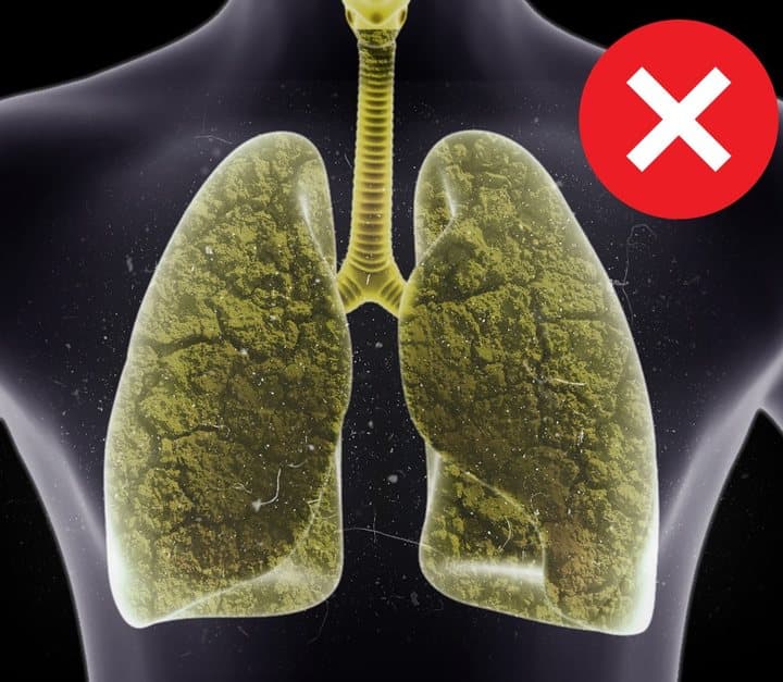 Illustration of yellow-green lungs with a red cross, used on the OmniBreathe page