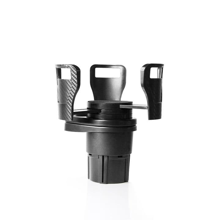 Dual CupStation with its top tier swung out to the side, revealing the second cup holder in the base
