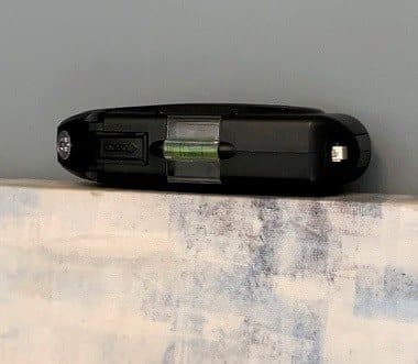 Kelvin 17 resting on a shelf with its green liquid level bubble visible