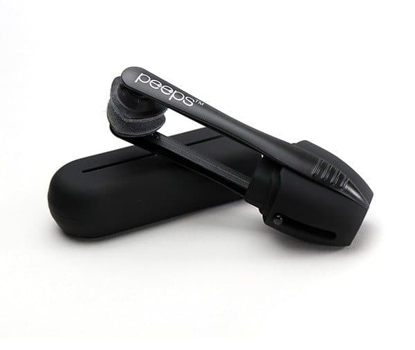Black Peeps cleaner showing the carbon pad tongs and the storage case