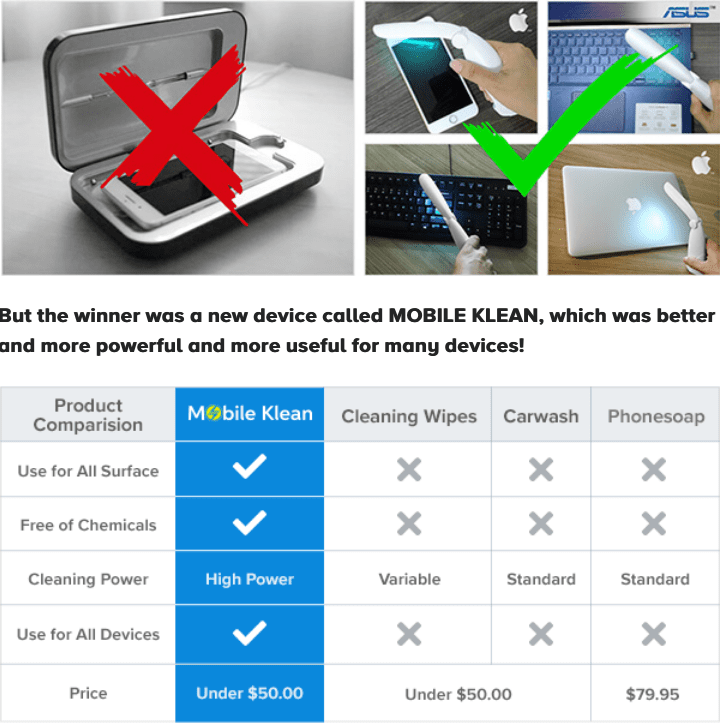 Mobile Klean better than other products