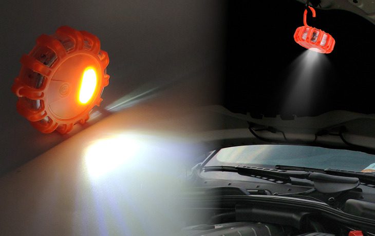 Roadside Flares Disc Review: Orange LED Emergency Light Disc 1