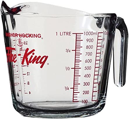 Anchor Hocking Fire-King Measuring Cup, Glass, 4-Cup